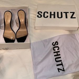 Never worn 7.5 schutz ariella slide heel with straps